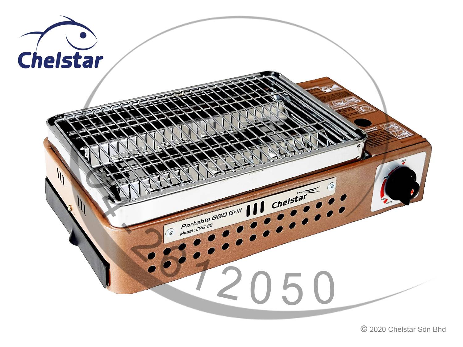 Chelstar Portable Butane BBQ Grill Gas Cooker / Stove (CPG22)