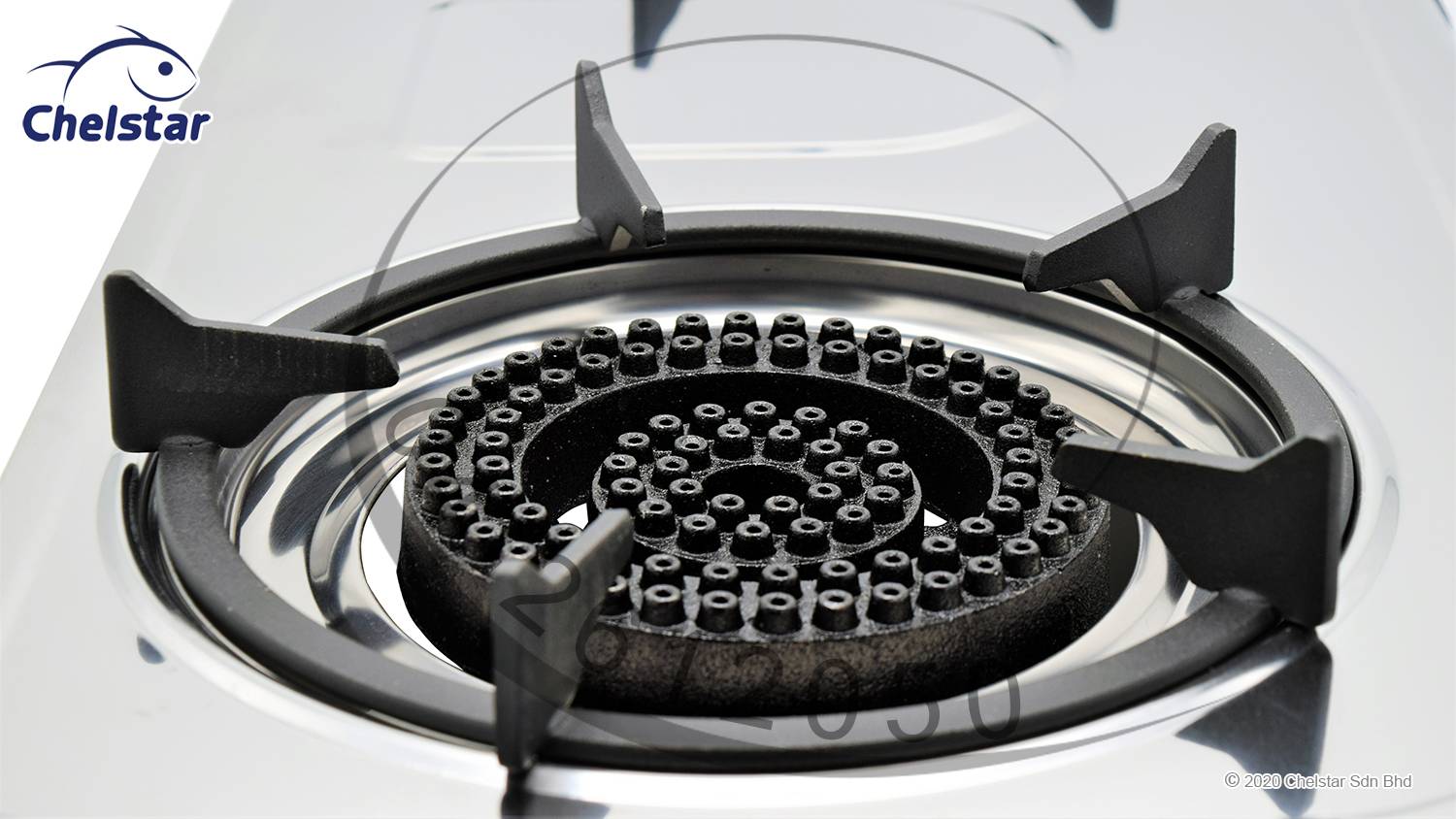 Chelstar Stainless Steel Double Burner Table Top Stove / Gas Cooker (J