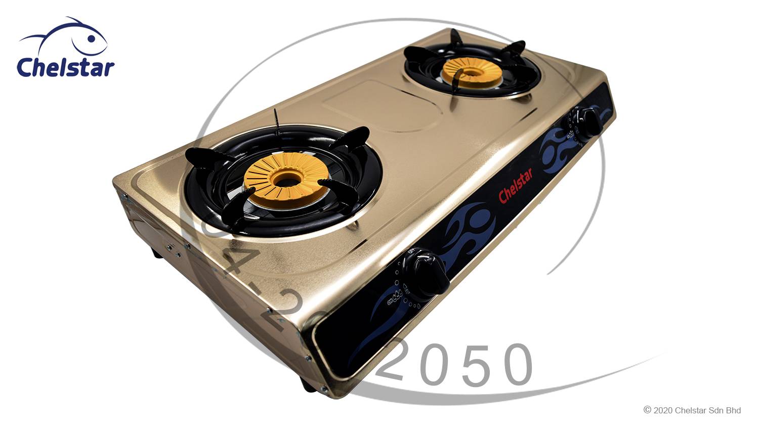 Chelstar Double Burner Table Top Stove / Gas Cooker (J6000K)