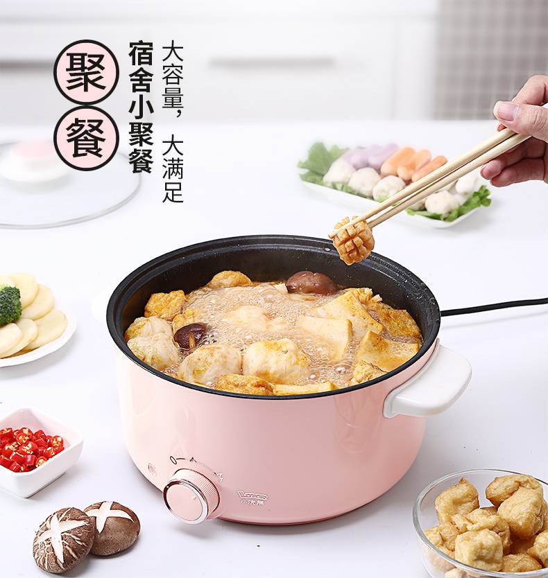 Electric Cooking Pot Multi function Perfect for Apartment and Dormitory