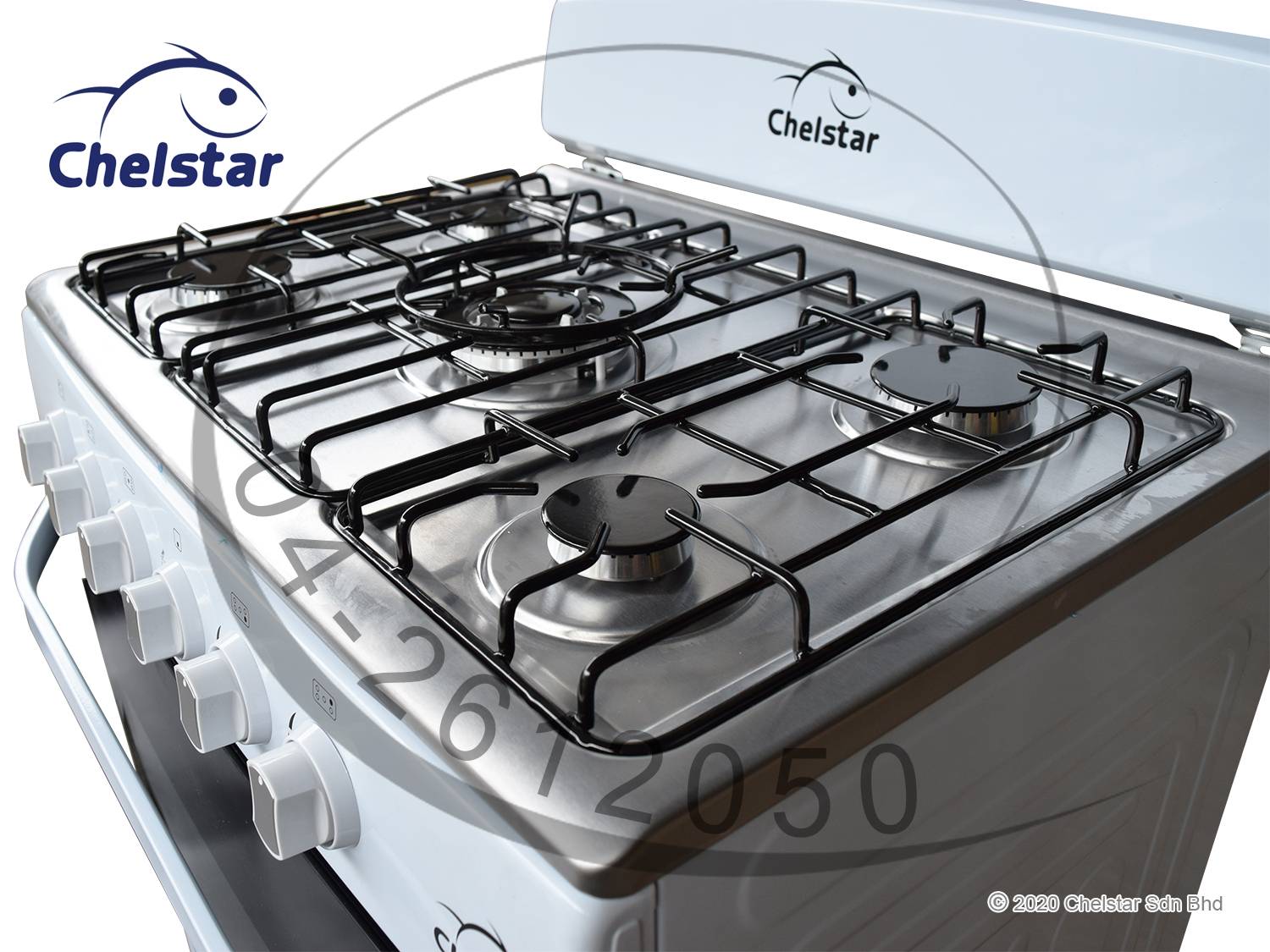 Chelstar 5 Burner Free Standing Cooker with Oven 120L (CSA-7070)