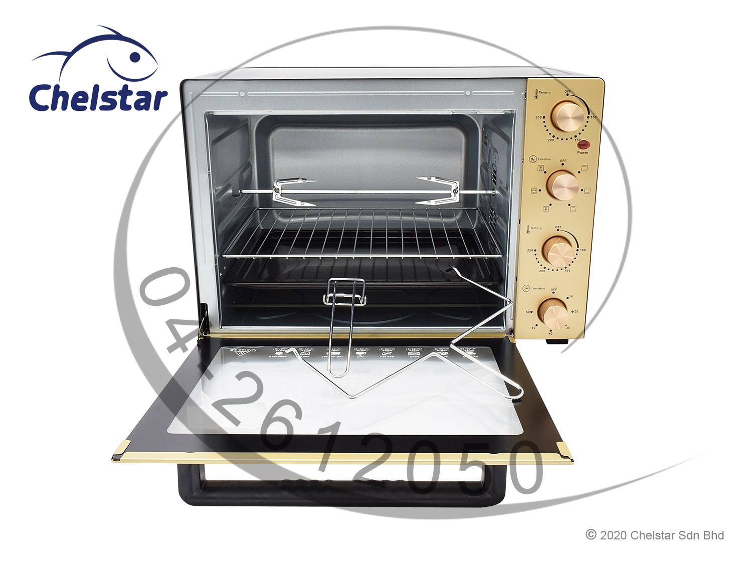 Chelstar 60L Electric Oven + Separate Upper Lower Temperature Control 3