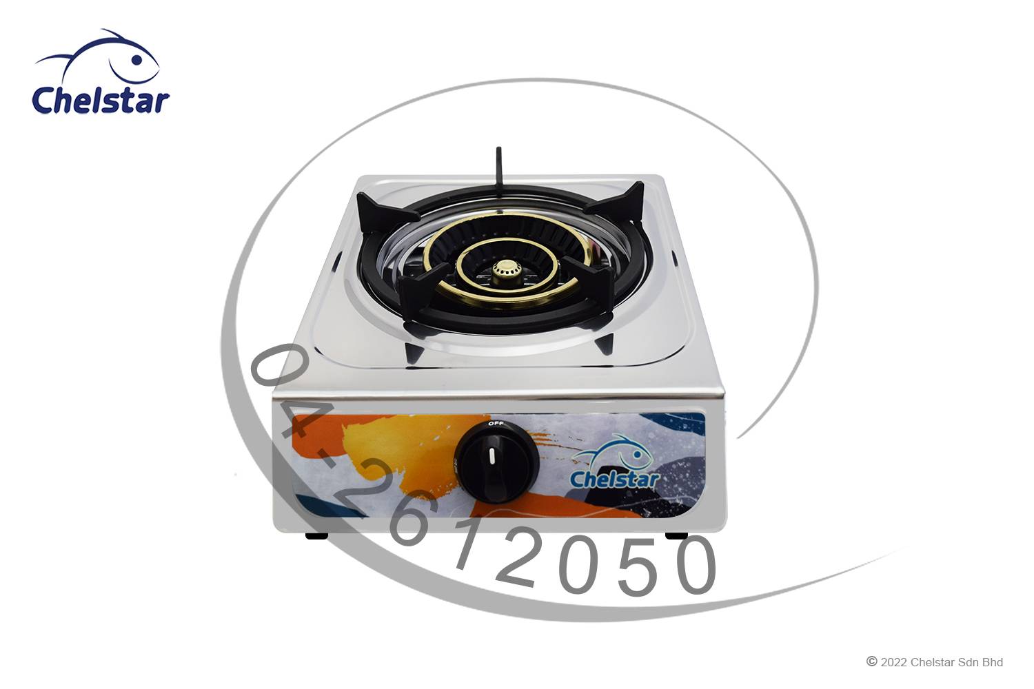 Chelstar Stainless Steel Single Burner Table Top Stove / Gas Cooker Gas